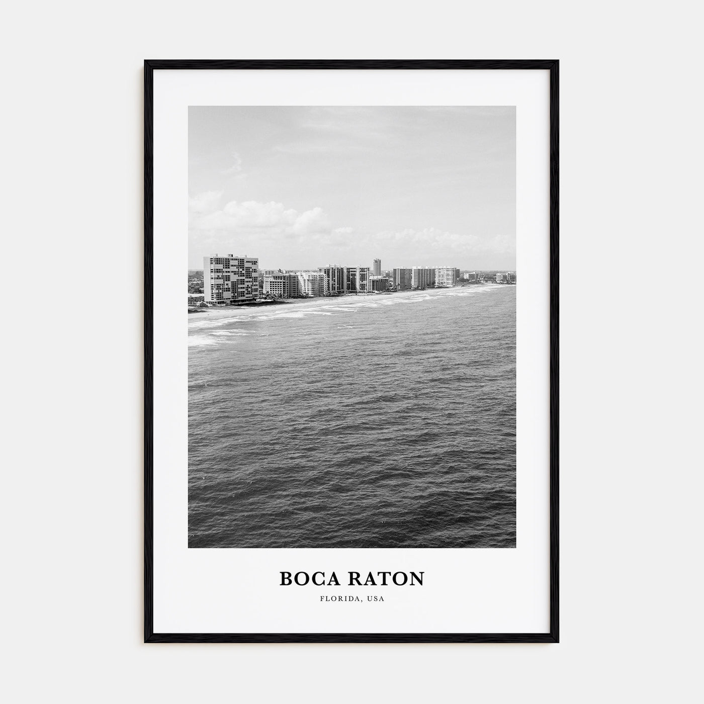 Boca Raton Portrait B&W No 2 Poster