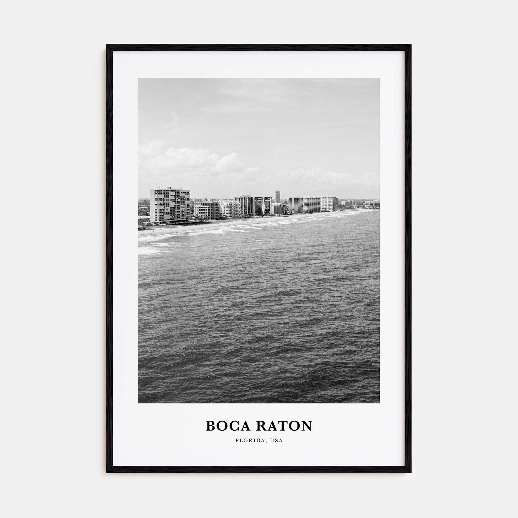 Boca Raton Portrait B&W No 2 Poster