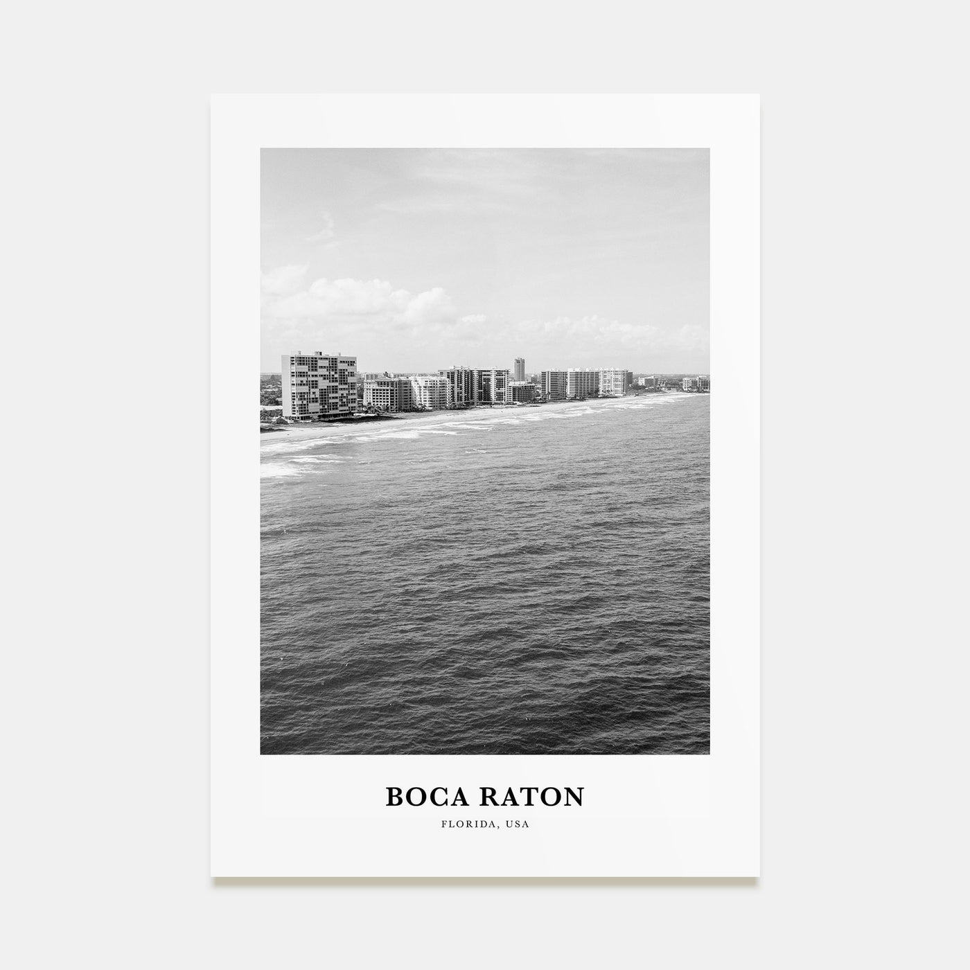 Boca Raton Portrait B&W No 2 Poster