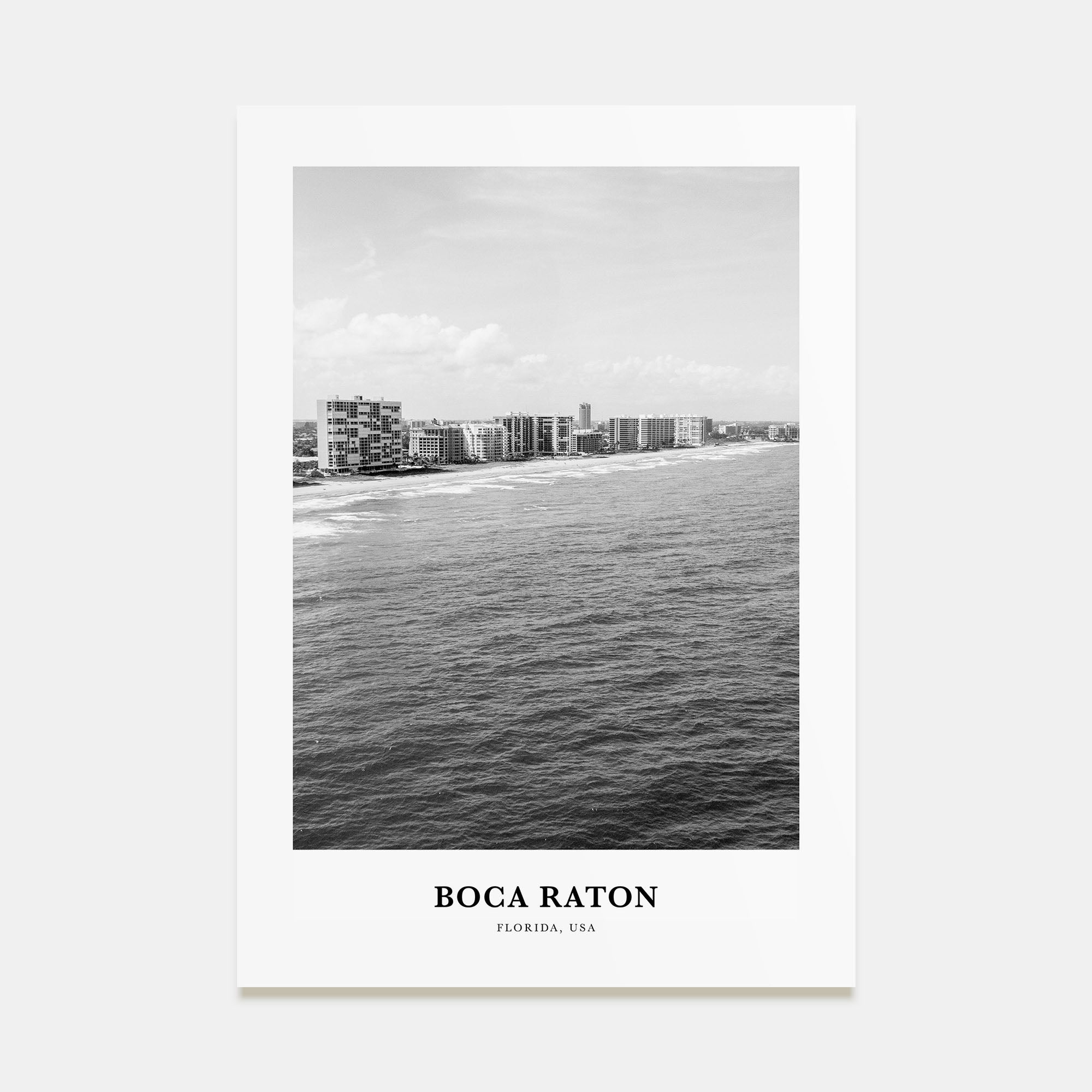 Boca Raton Portrait B&W No 2 Poster