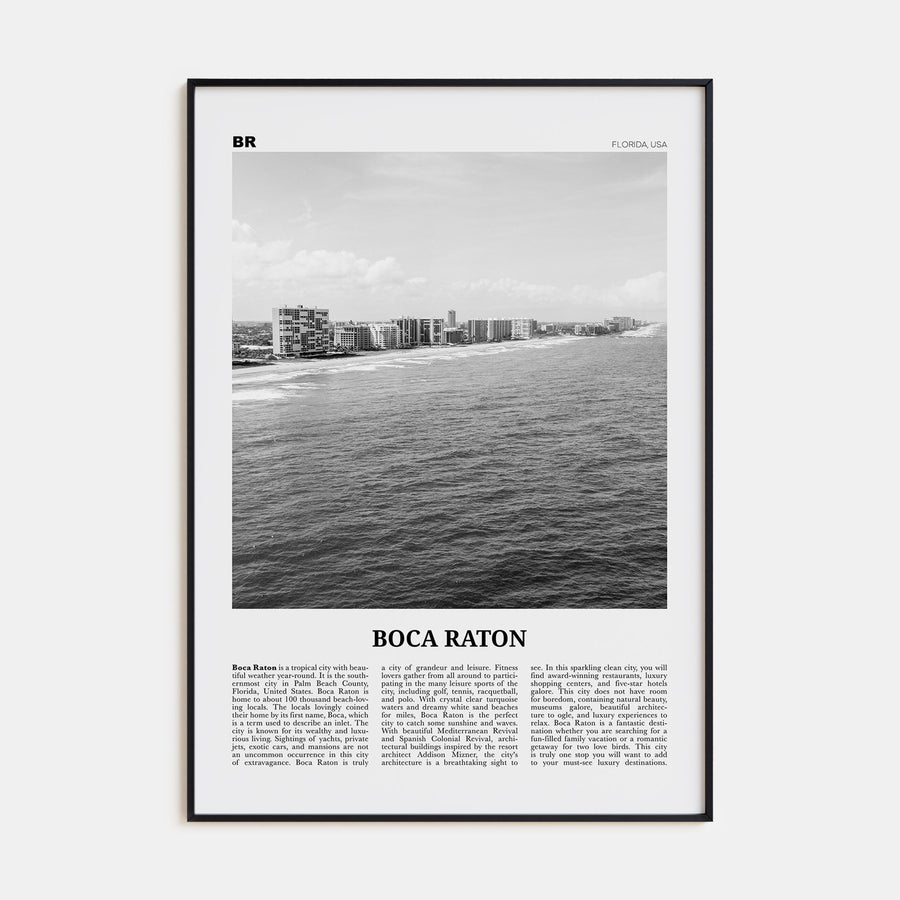 Boca Raton Travel B&W No 1 Poster