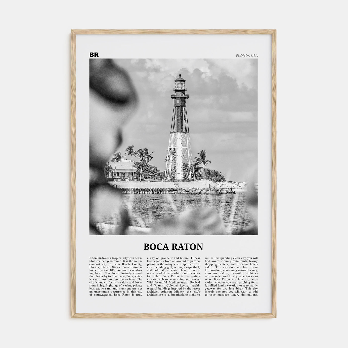 Boca Raton Travel B&W No 2 Poster