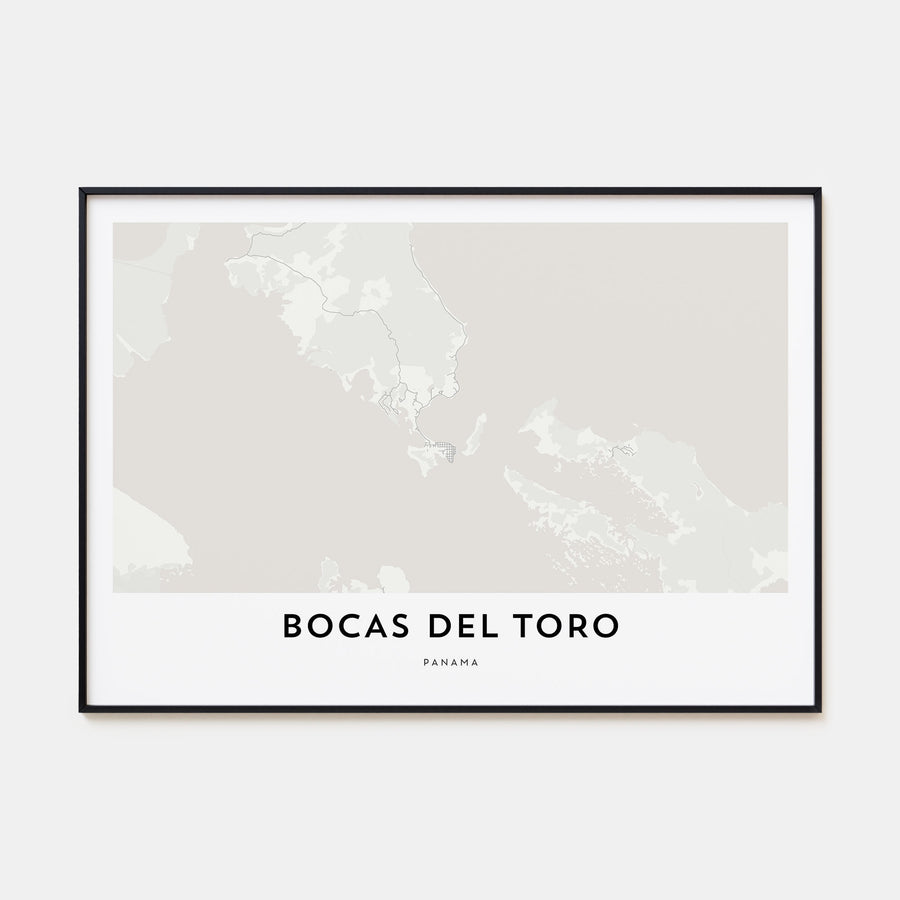 Bocas del Toro Map Landscape Poster