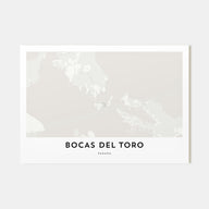 Bocas del Toro Map Landscape Poster