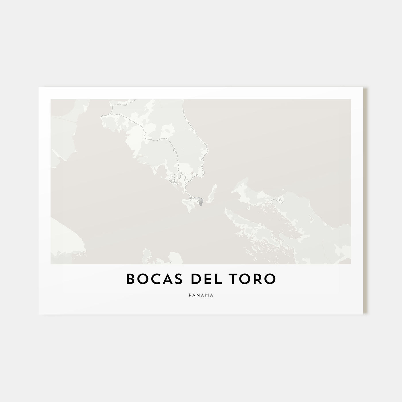 Bocas del Toro Map Landscape Poster