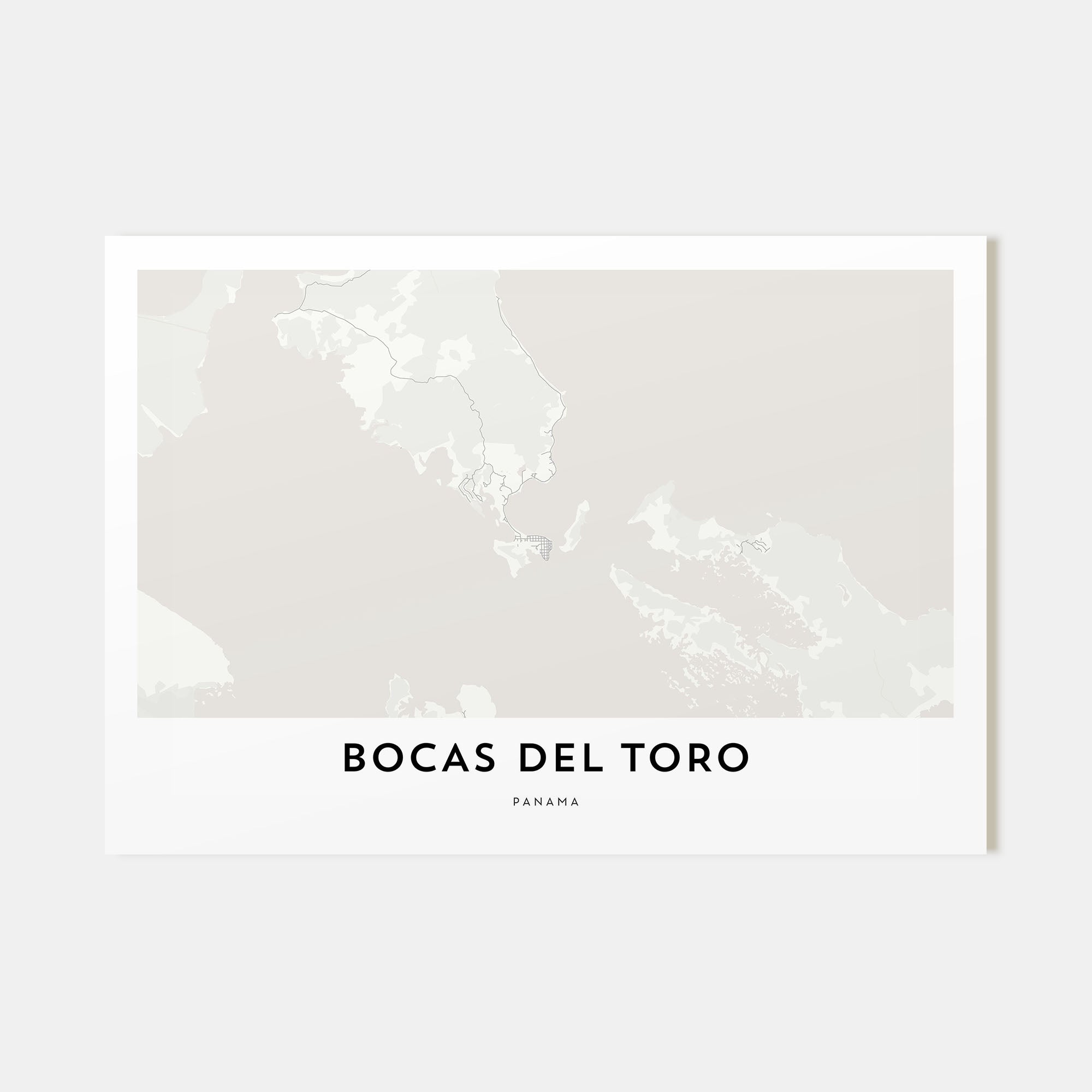 Bocas del Toro Map Landscape Poster