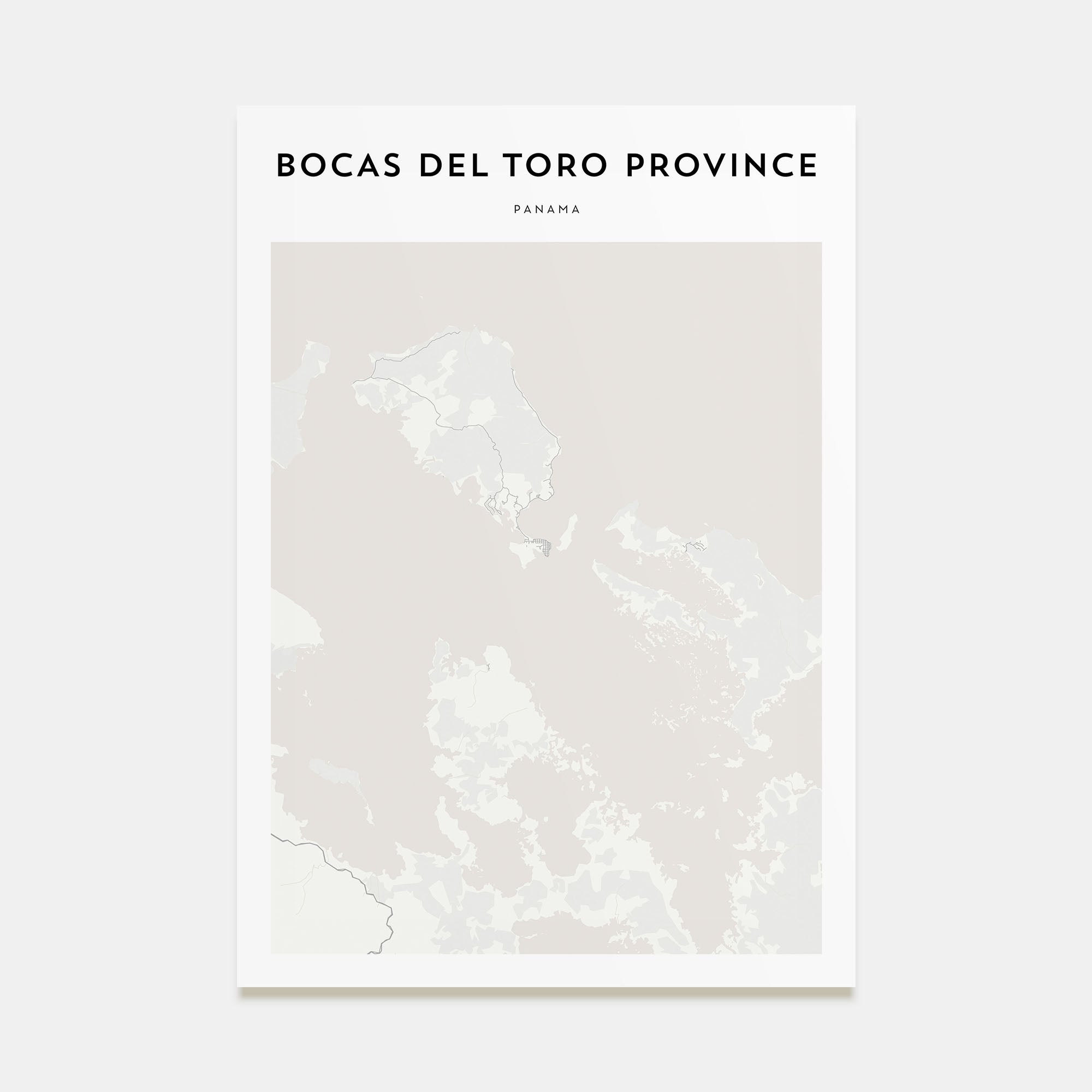 Bocas del Toro Map Portrait Poster