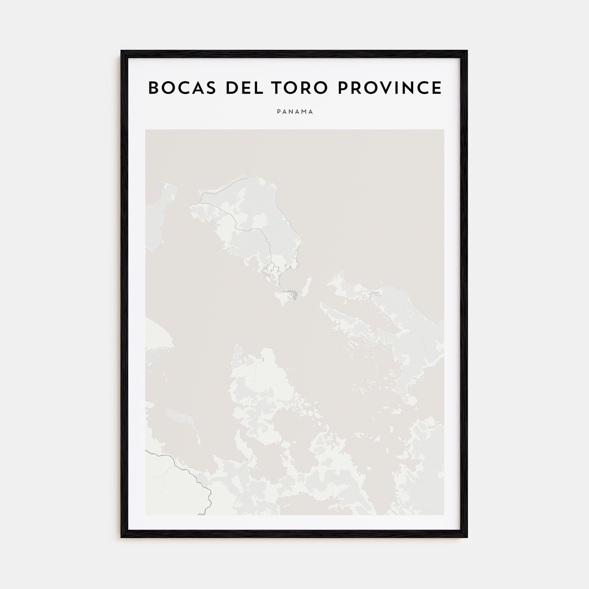 Bocas del Toro Map Portrait Poster