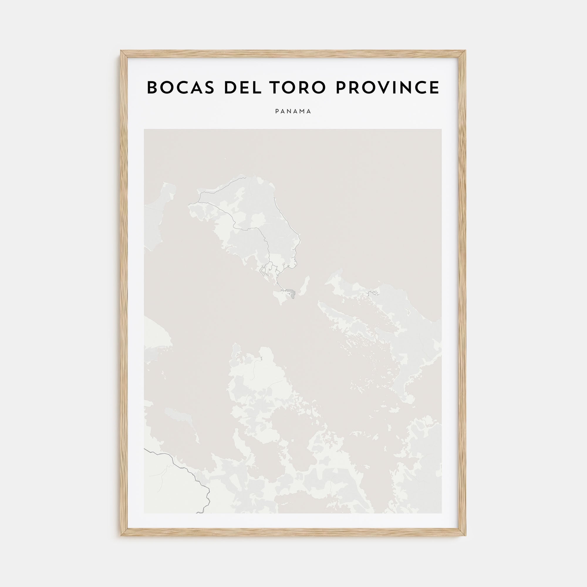 Bocas del Toro Map Portrait Poster