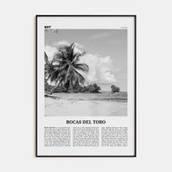 Bocas del Toro Travel B&W Poster