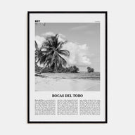Bocas del Toro Travel B&W Poster