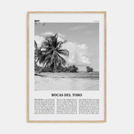 Bocas del Toro Travel B&W Poster