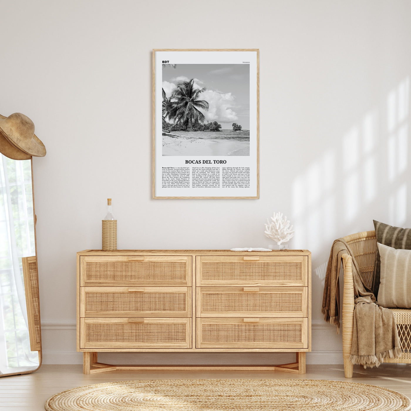 Bocas del Toro Travel B&W Poster