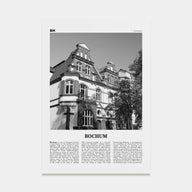 Bochum Travel B&W Poster