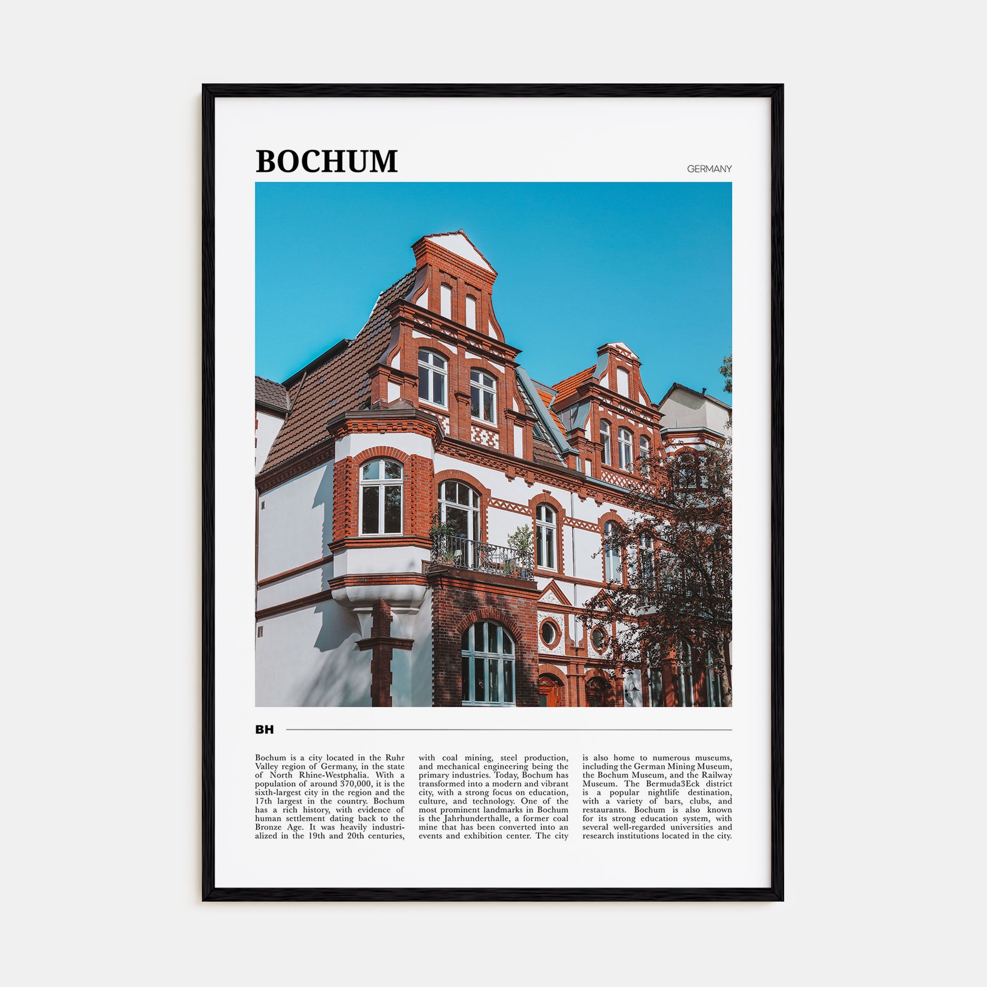 Bochum Travel Color Poster