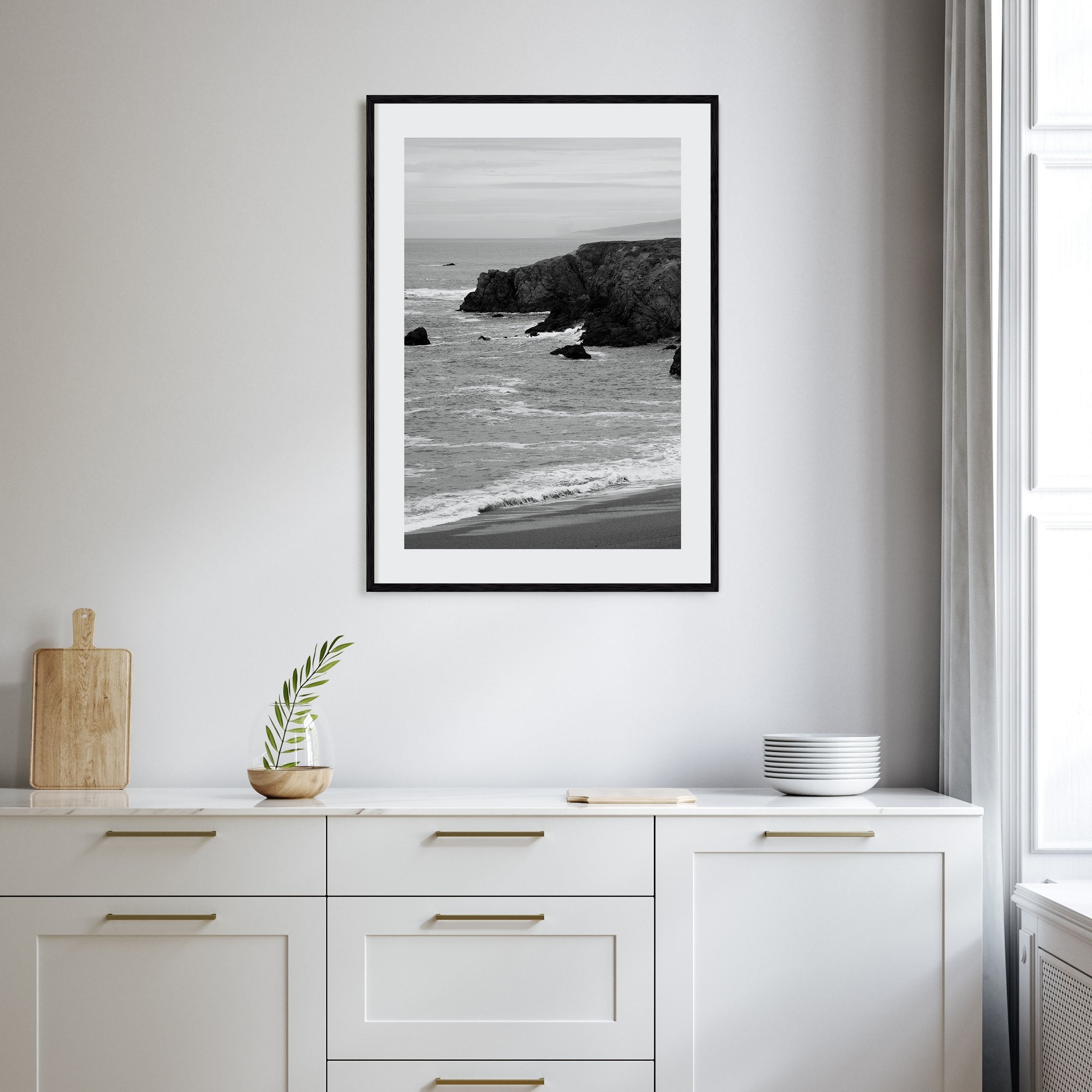 Bodega Bay Photo B&W Poster