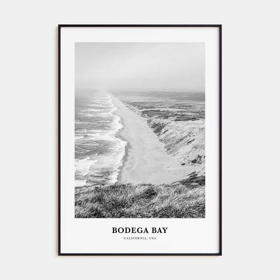 Bodega Bay Portrait B&W Poster