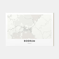 Bodrum Map Landscape Poster