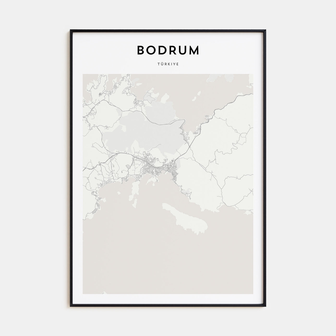 Bodrum Map Portrait Poster