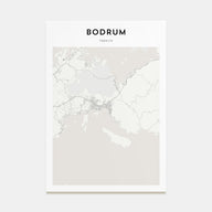 Bodrum Map Portrait Poster