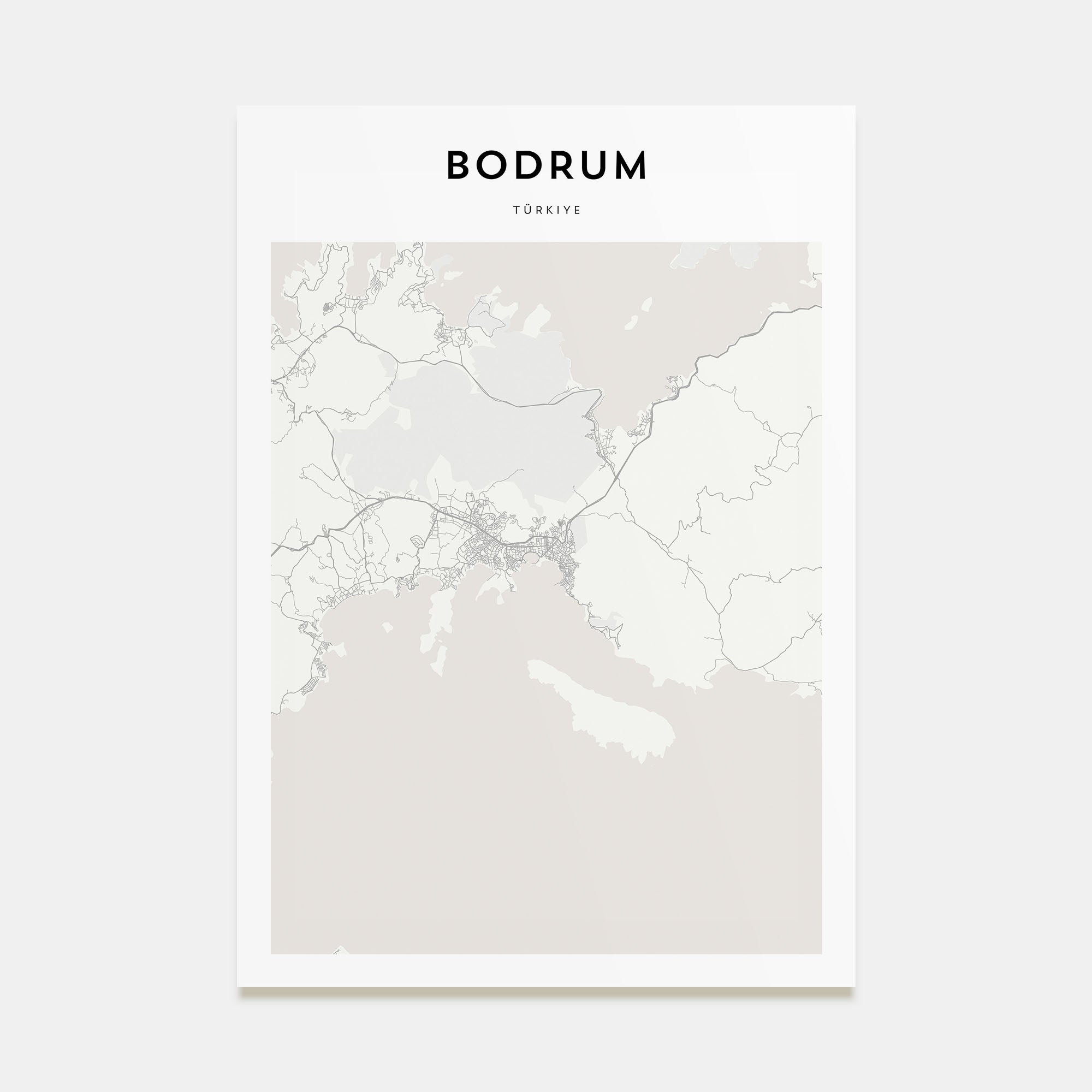 Bodrum Map Portrait Poster