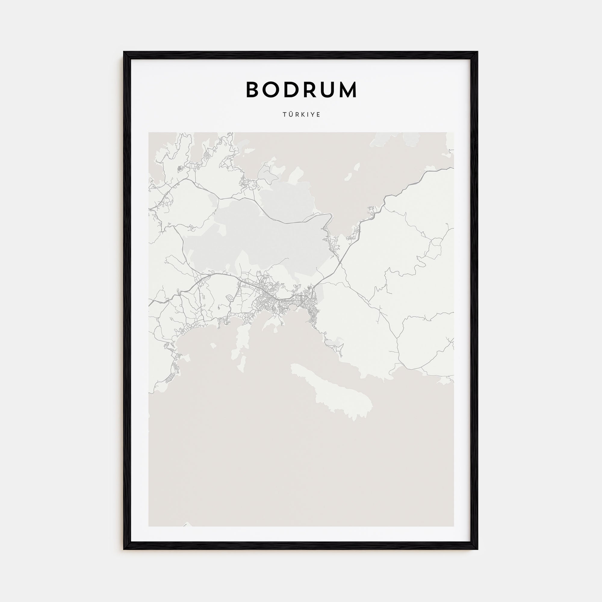 Bodrum Map Portrait Poster