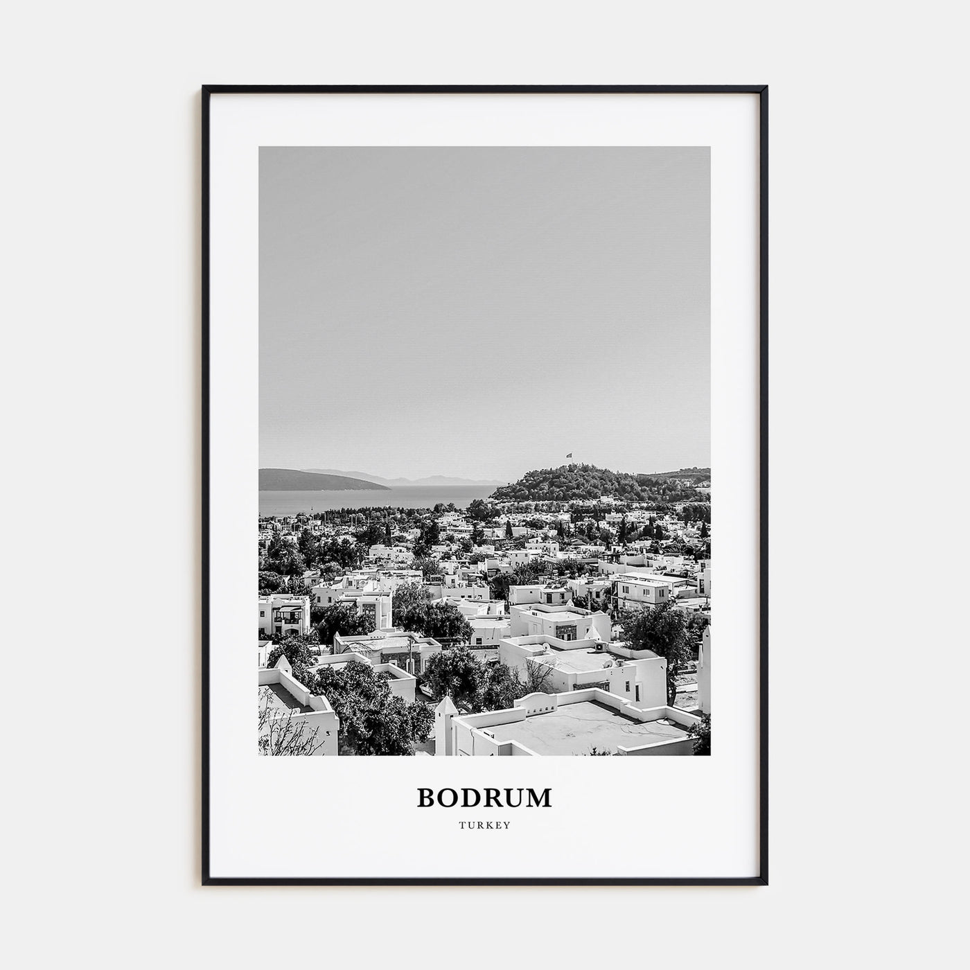 Bodrum Portrait B&W Poster
