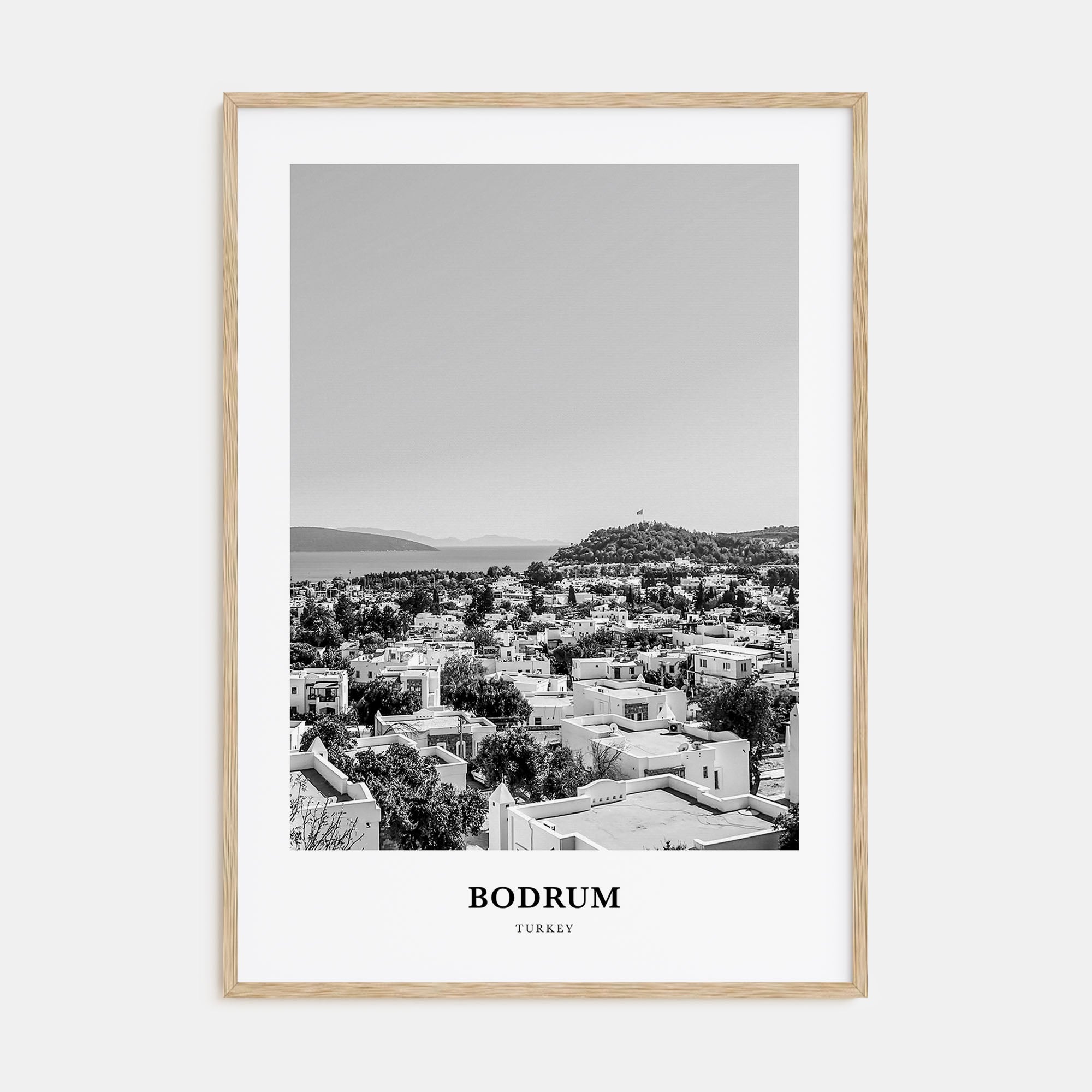Bodrum Portrait B&W Poster
