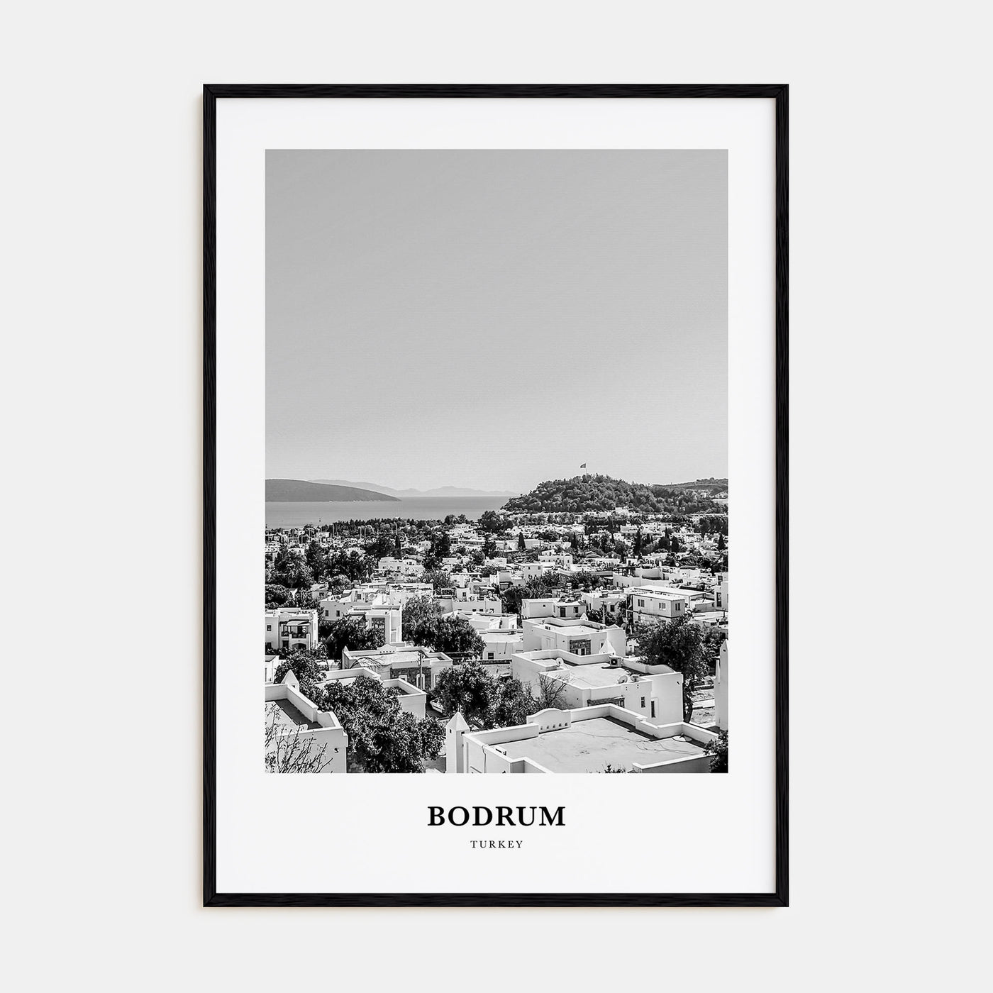 Bodrum Portrait B&W Poster