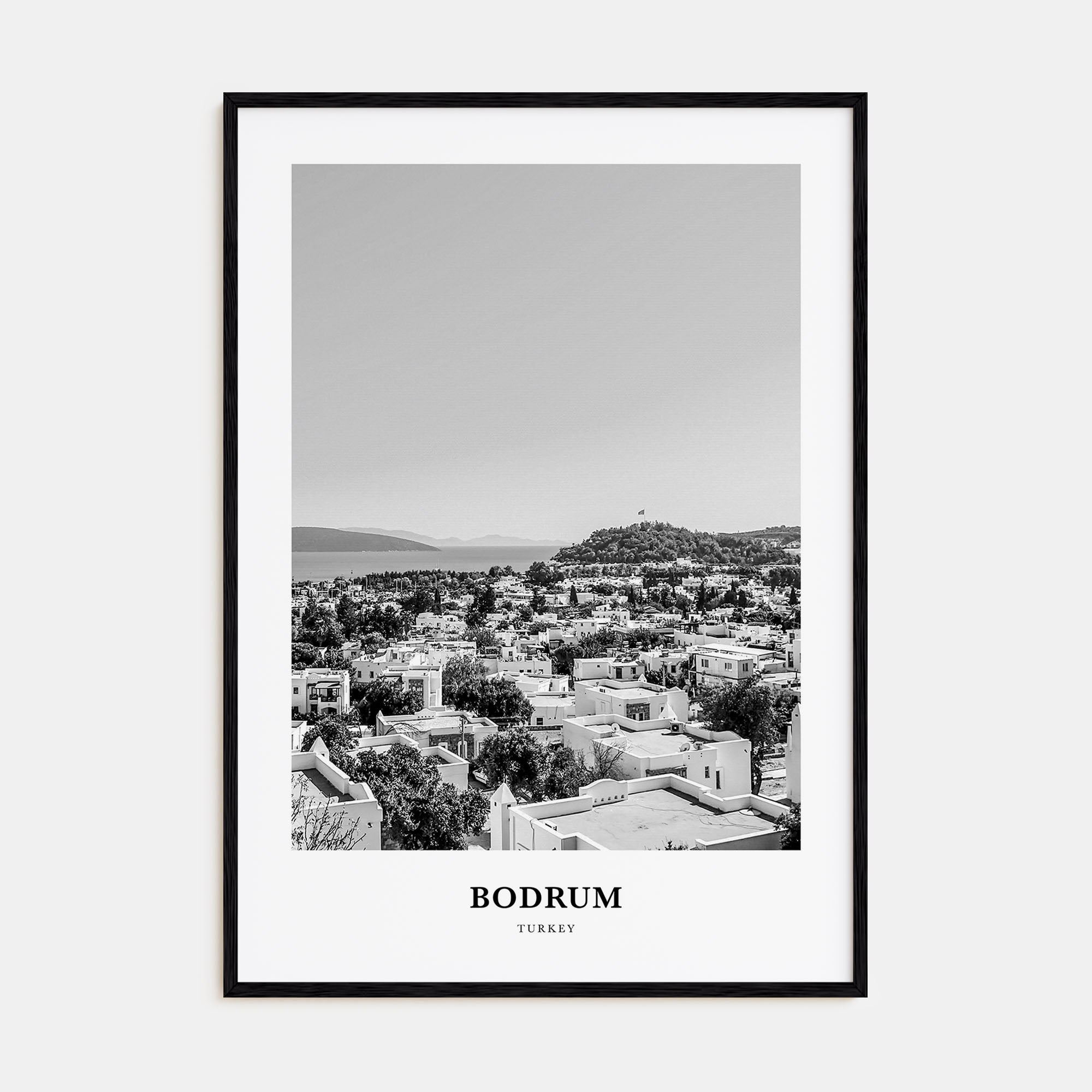 Bodrum Portrait B&W Poster