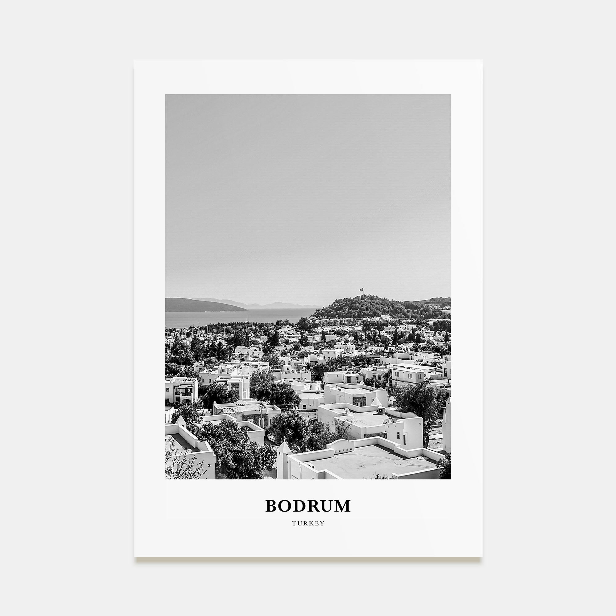 Bodrum Portrait B&W Poster