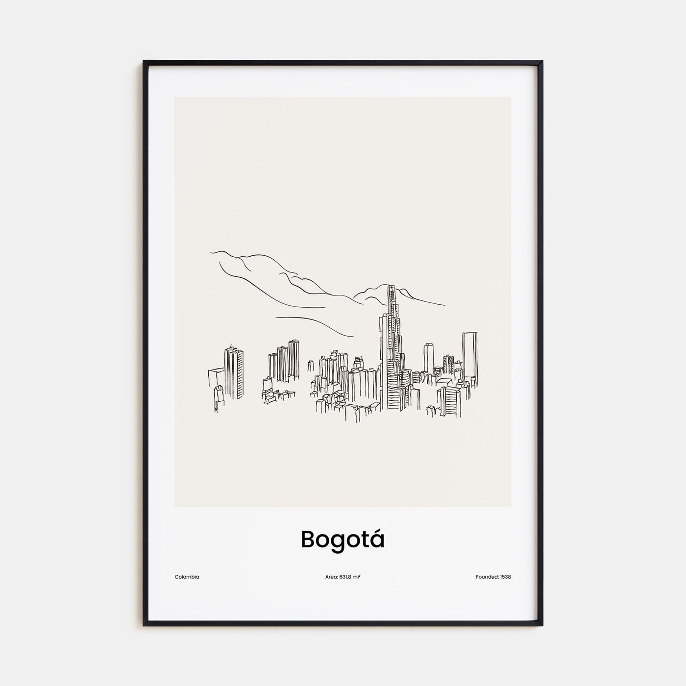 Bogotá Drawn Poster