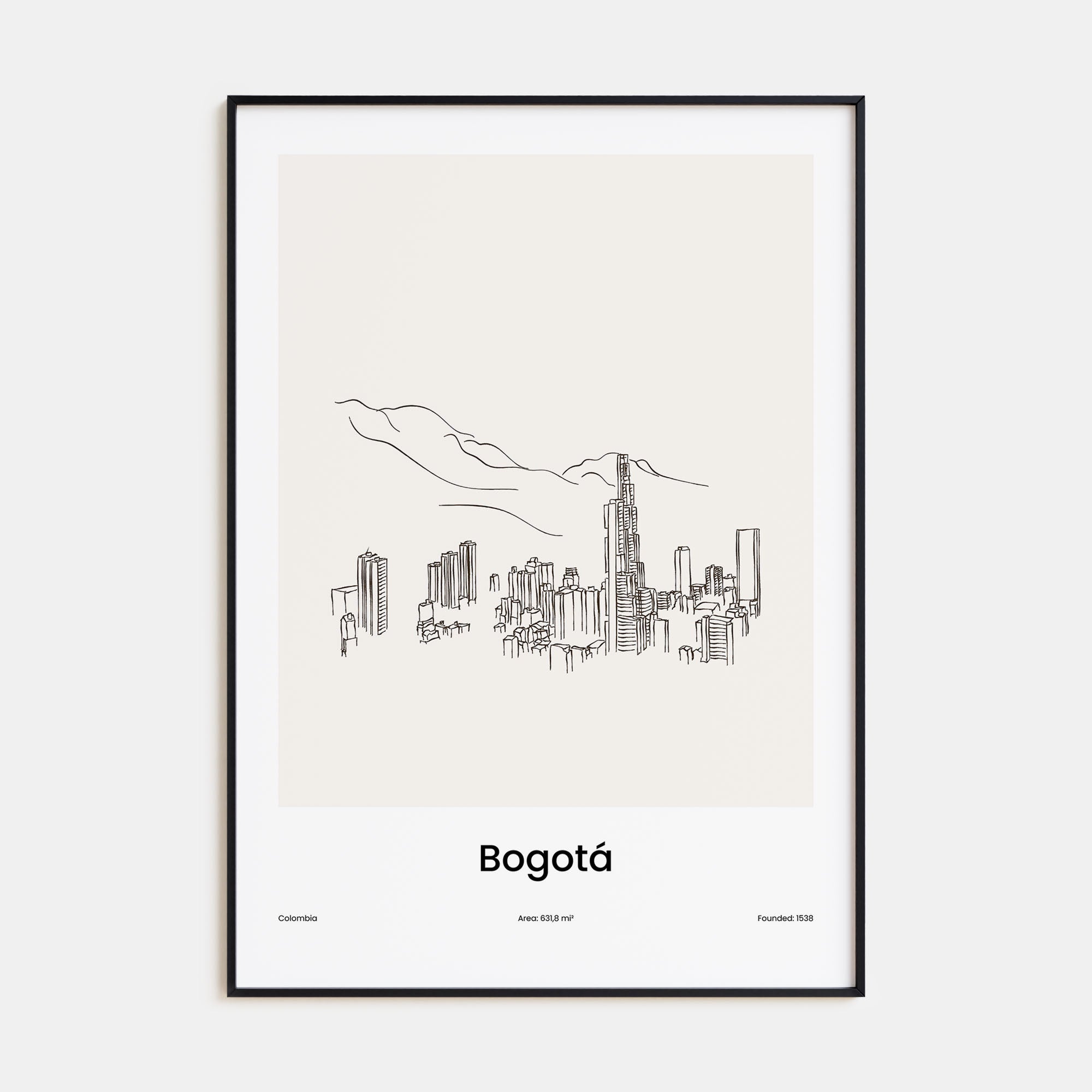 Bogotá Drawn Poster