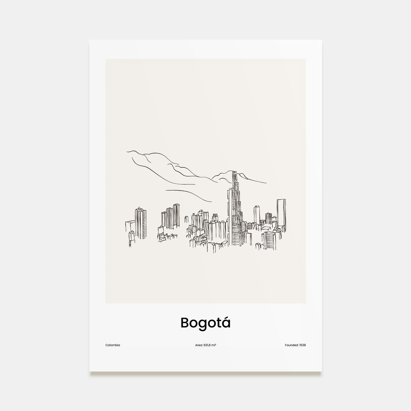 Bogotá Drawn Poster