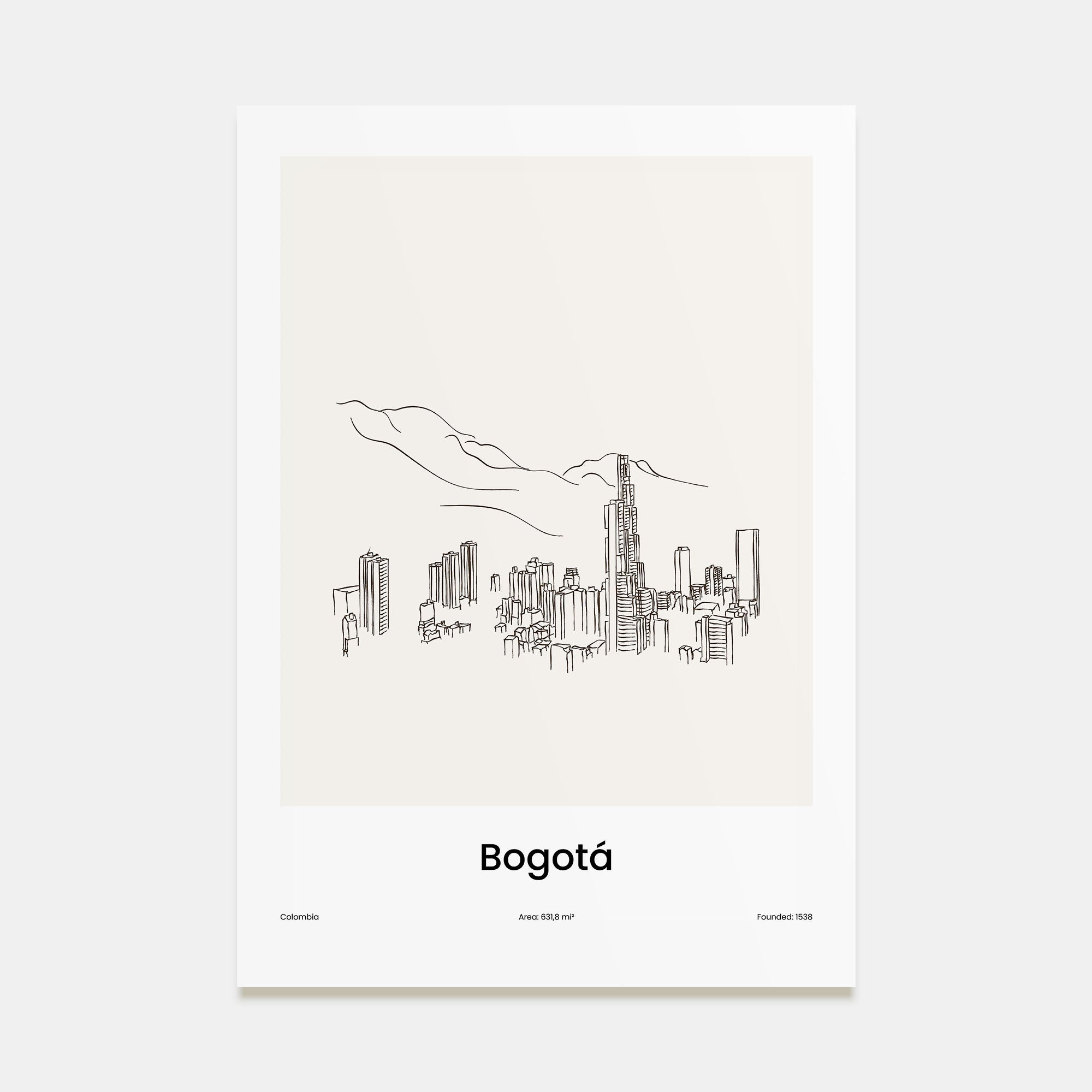 Bogotá Drawn Poster