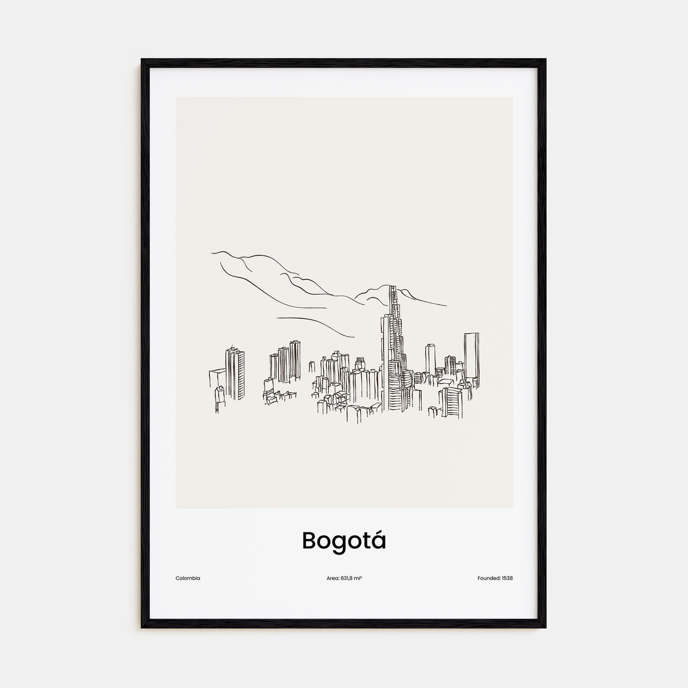 Bogotá Drawn Poster