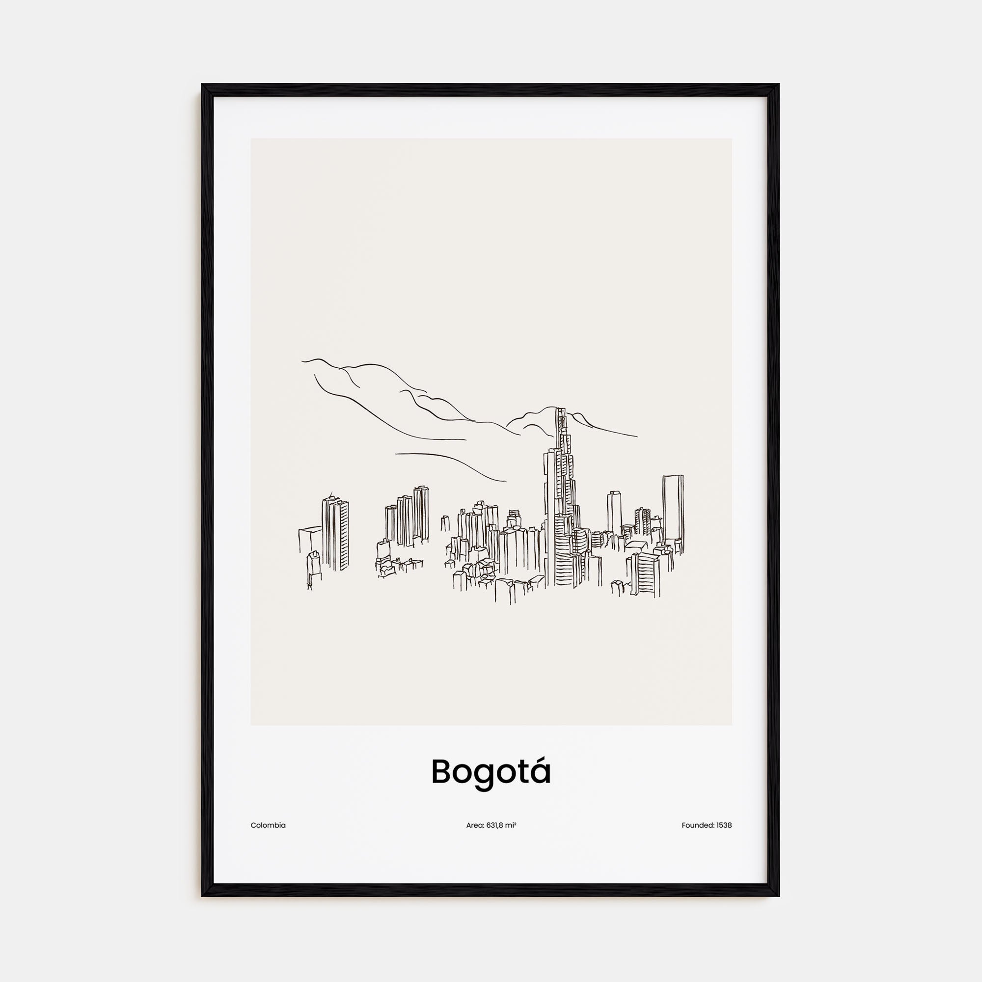 Bogotá Drawn Poster