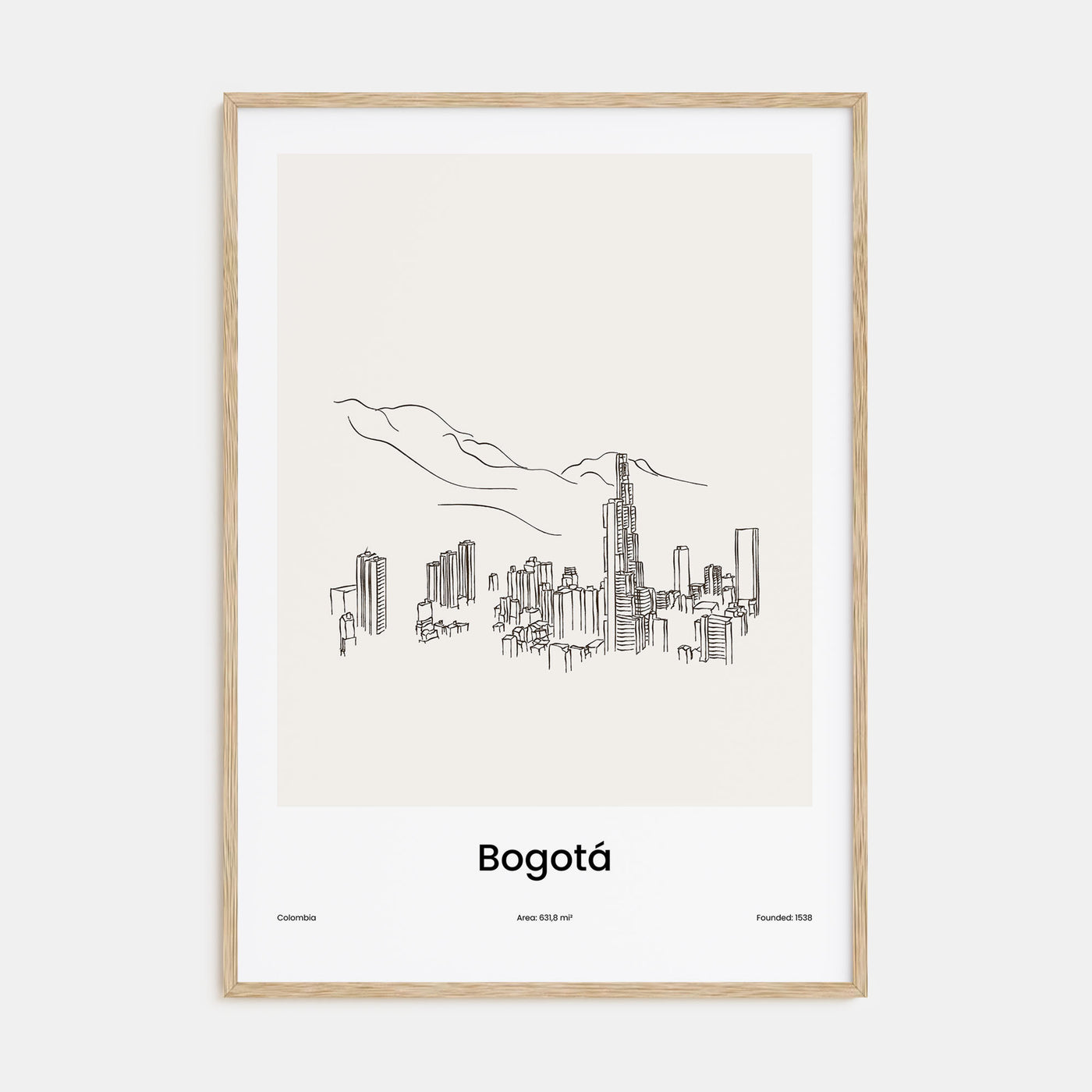 Bogotá Drawn Poster
