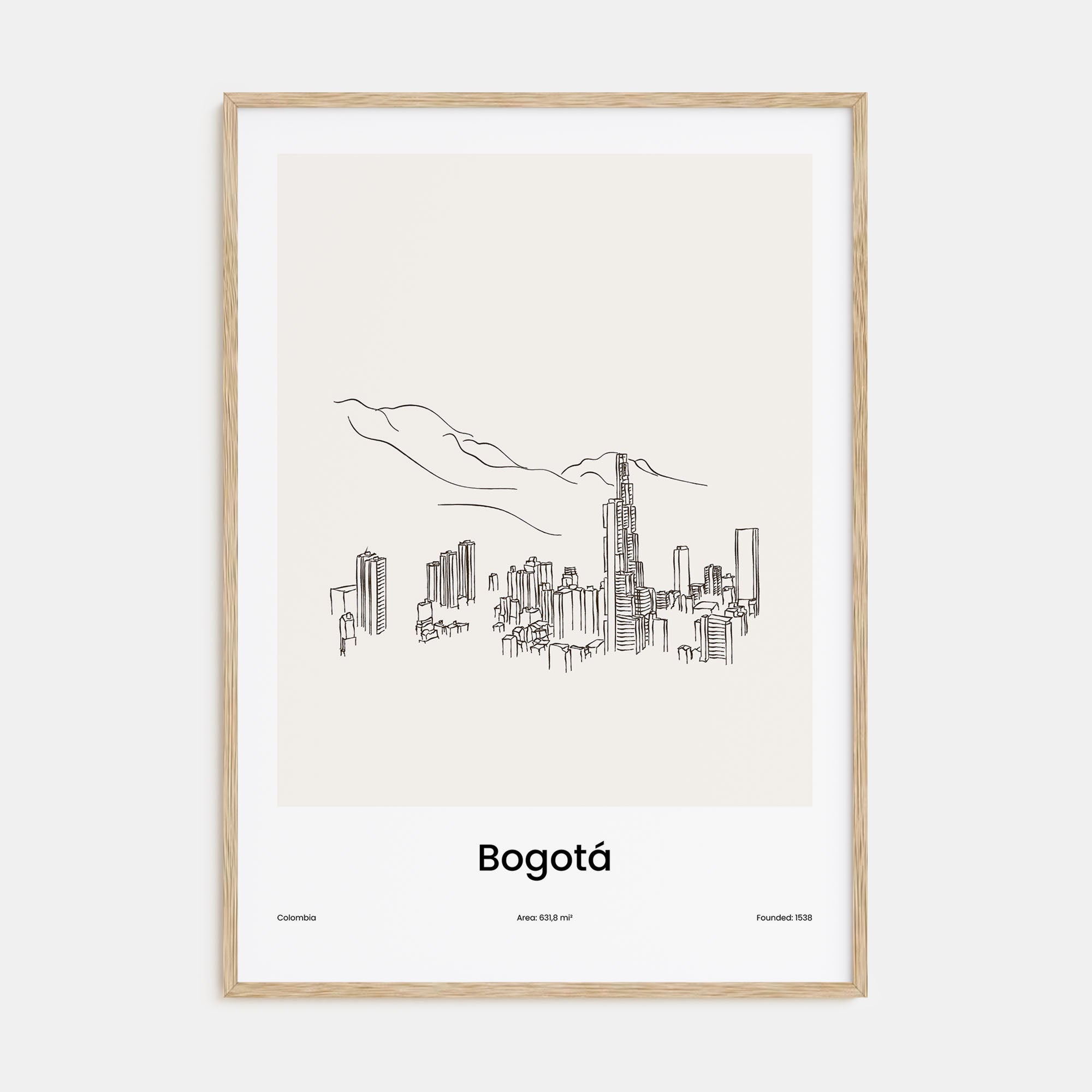 Bogotá Drawn Poster