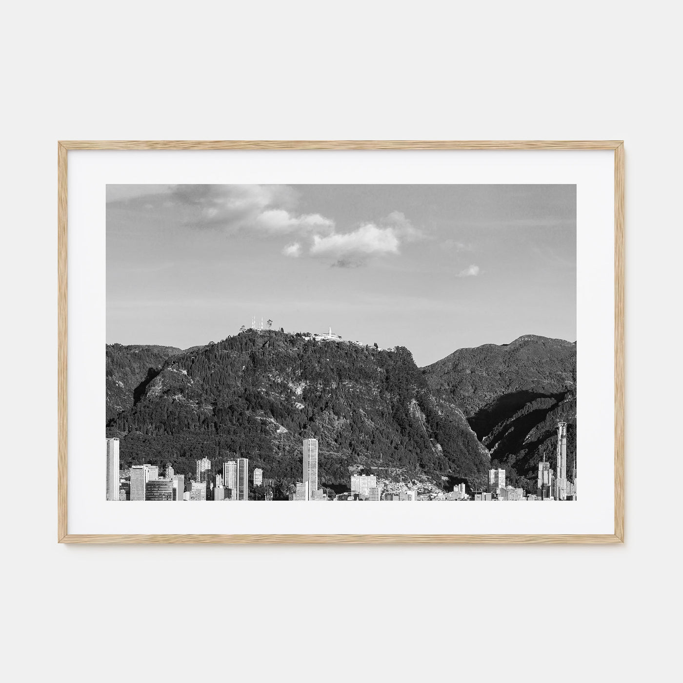 Bogotá Landscape B&W No 1 Poster