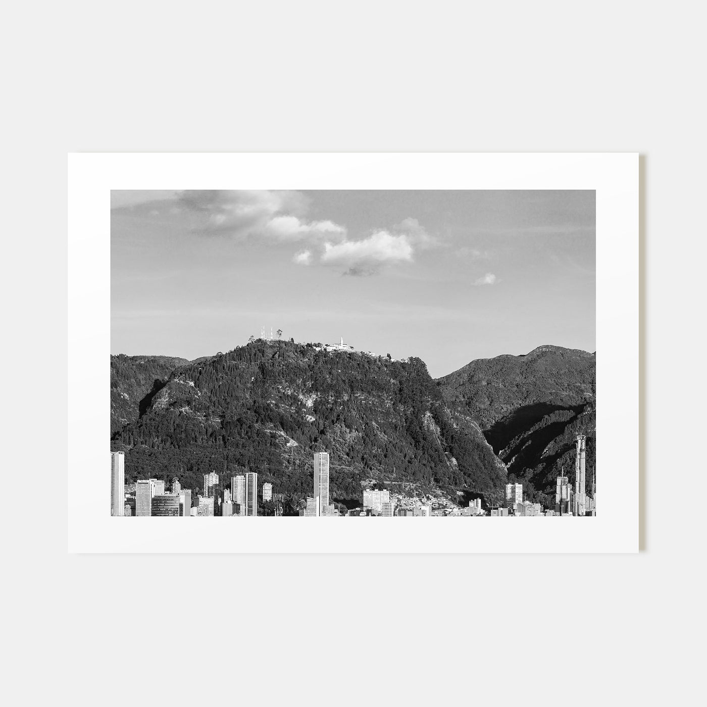 Bogotá Landscape B&W No 1 Poster