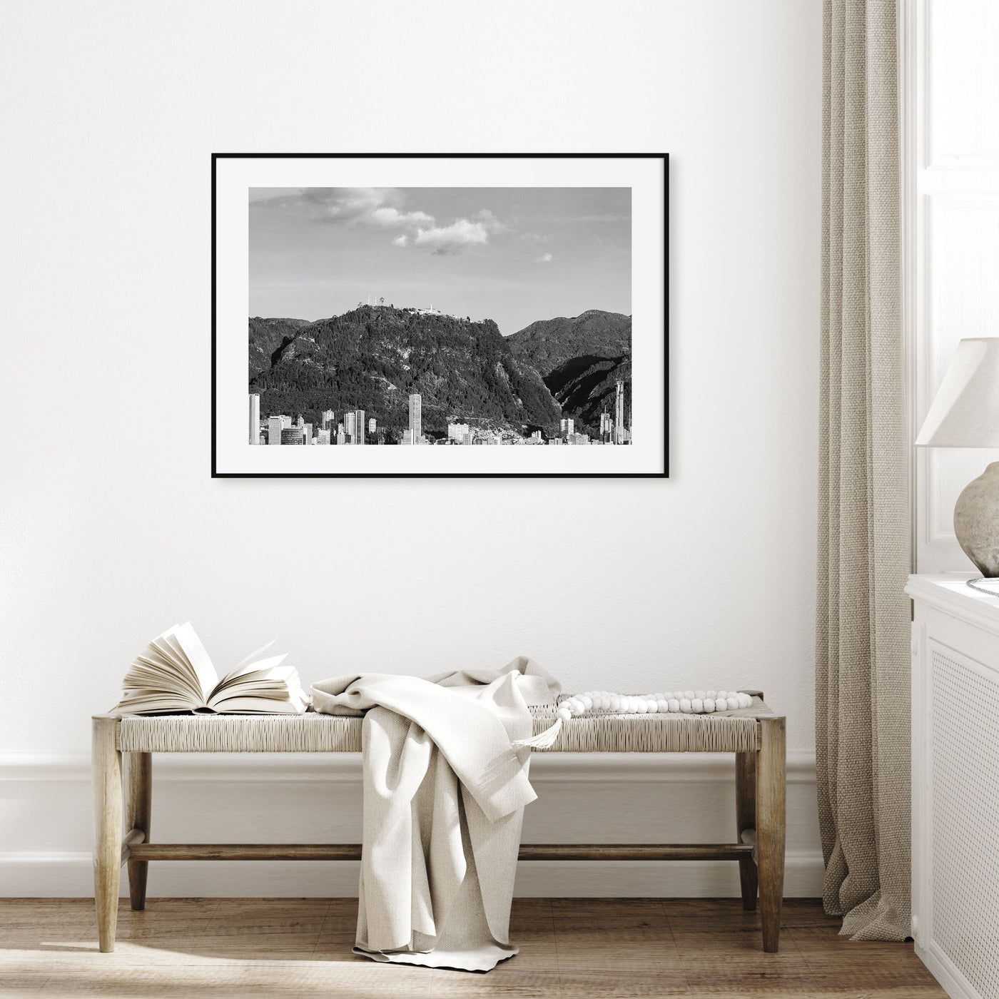 Bogotá Landscape B&W No 1 Poster