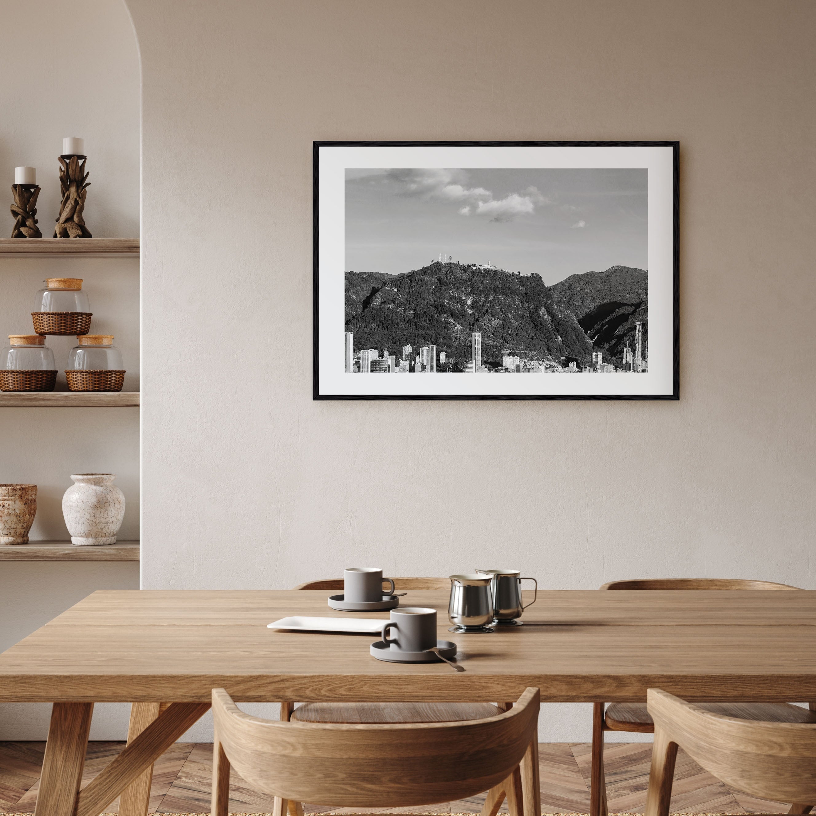 Bogotá Landscape B&W No 1 Poster