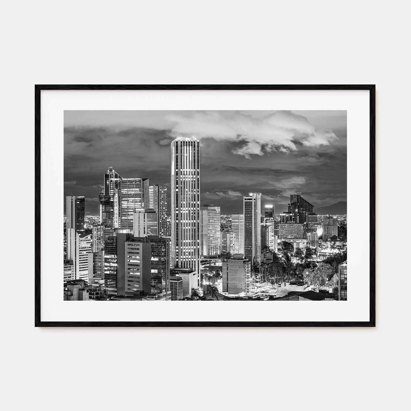 Bogotá Landscape B&W No 2 Poster