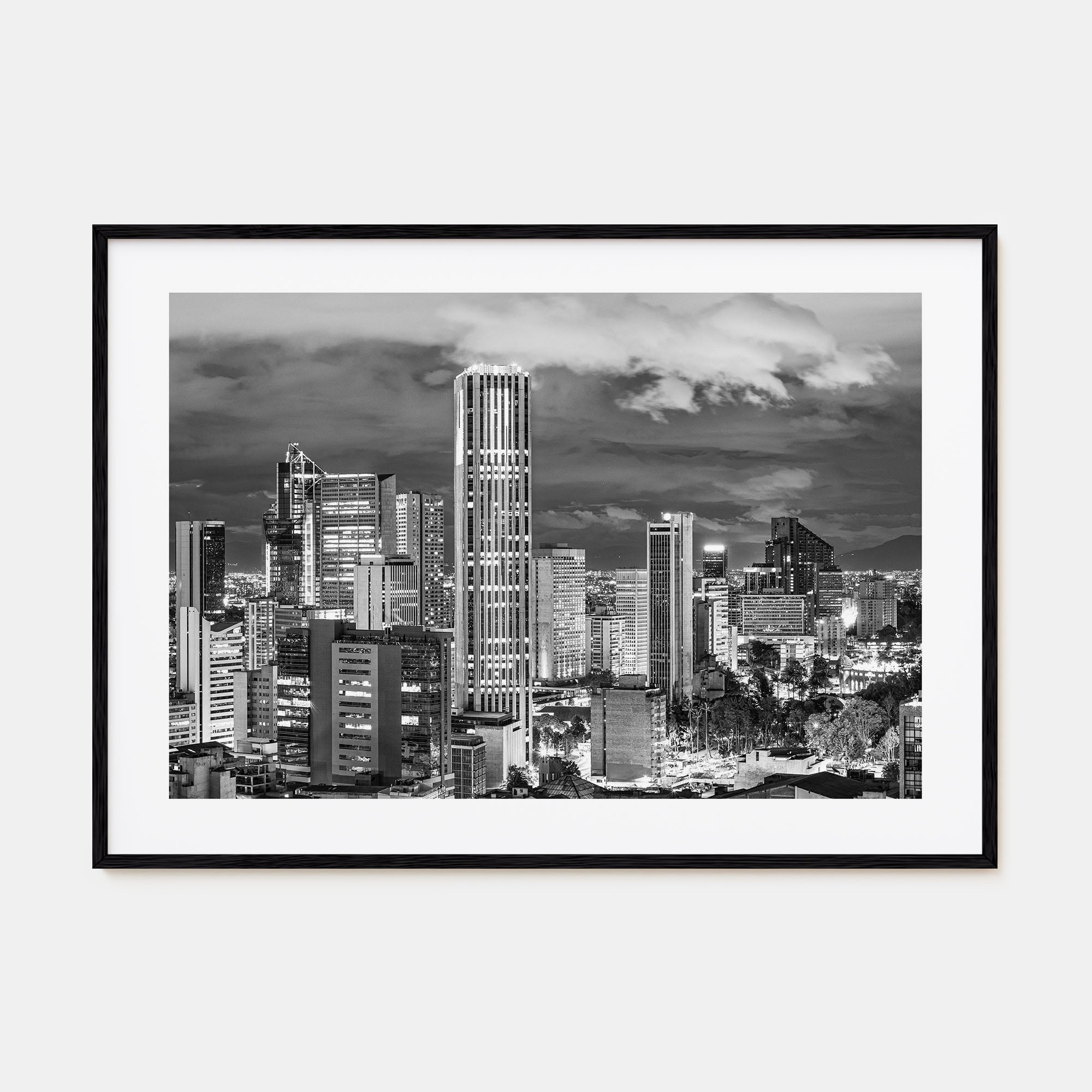 Bogotá Landscape B&W No 2 Poster