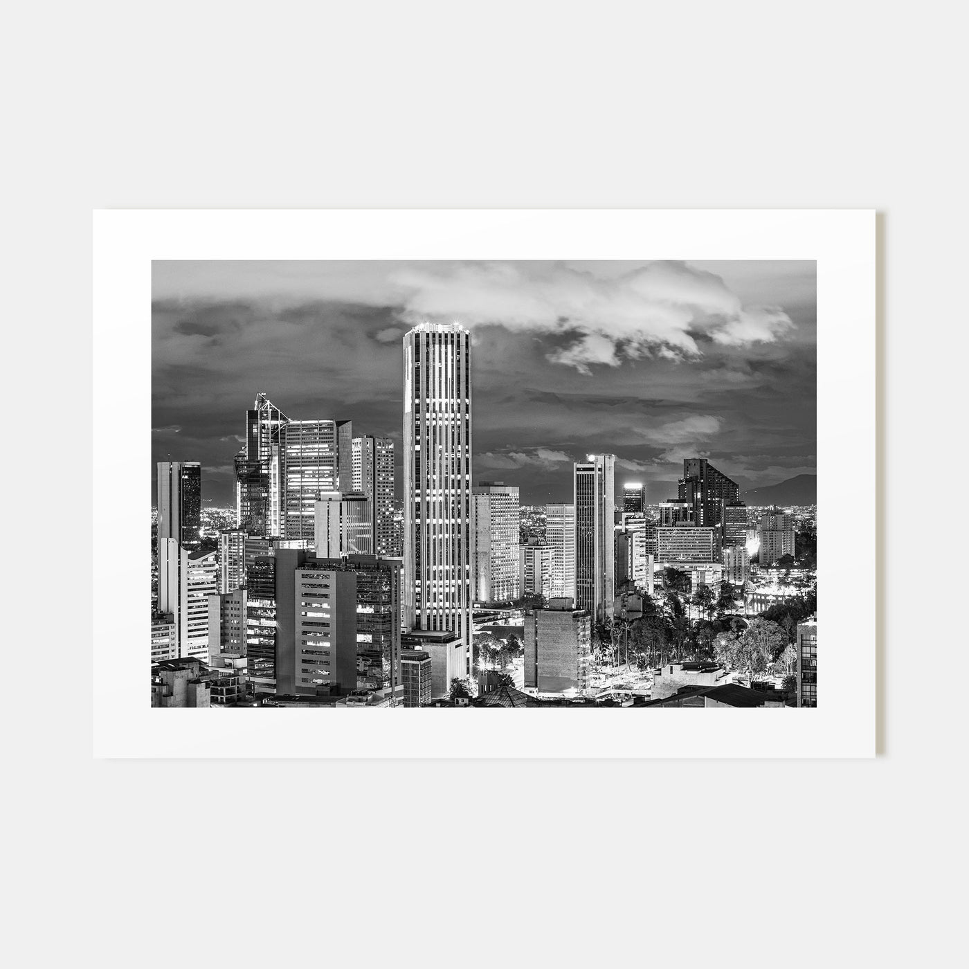 Bogotá Landscape B&W No 2 Poster
