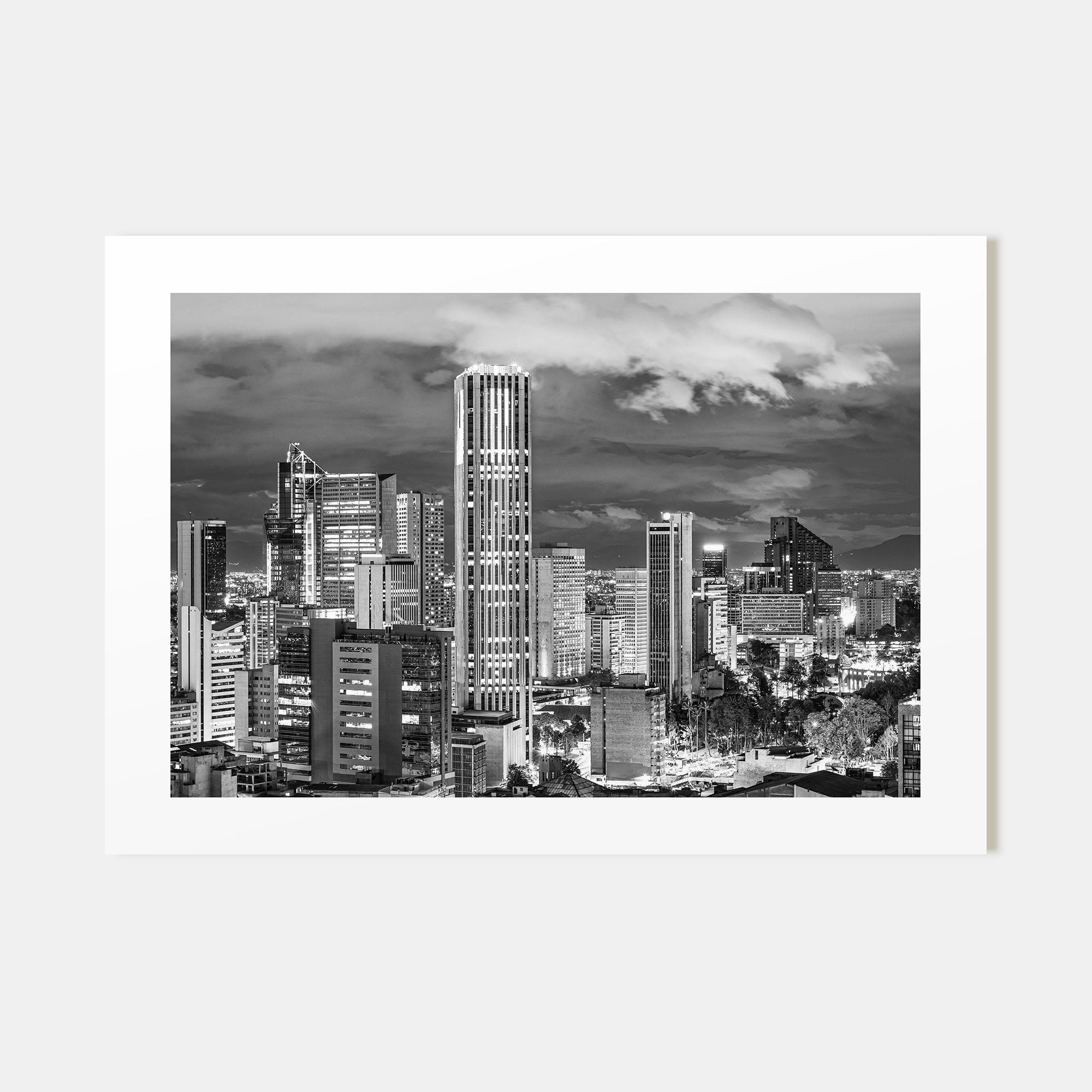 Bogotá Landscape B&W No 2 Poster