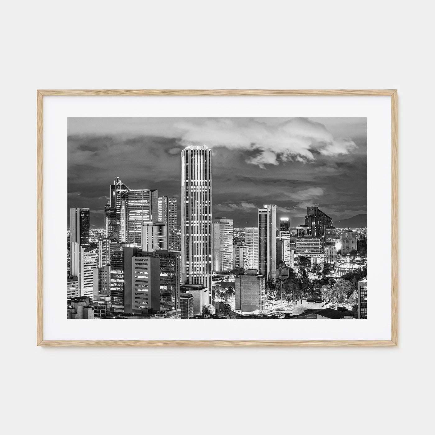 Bogotá Landscape B&W No 2 Poster