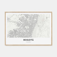 Bogotá Map Landscape Poster