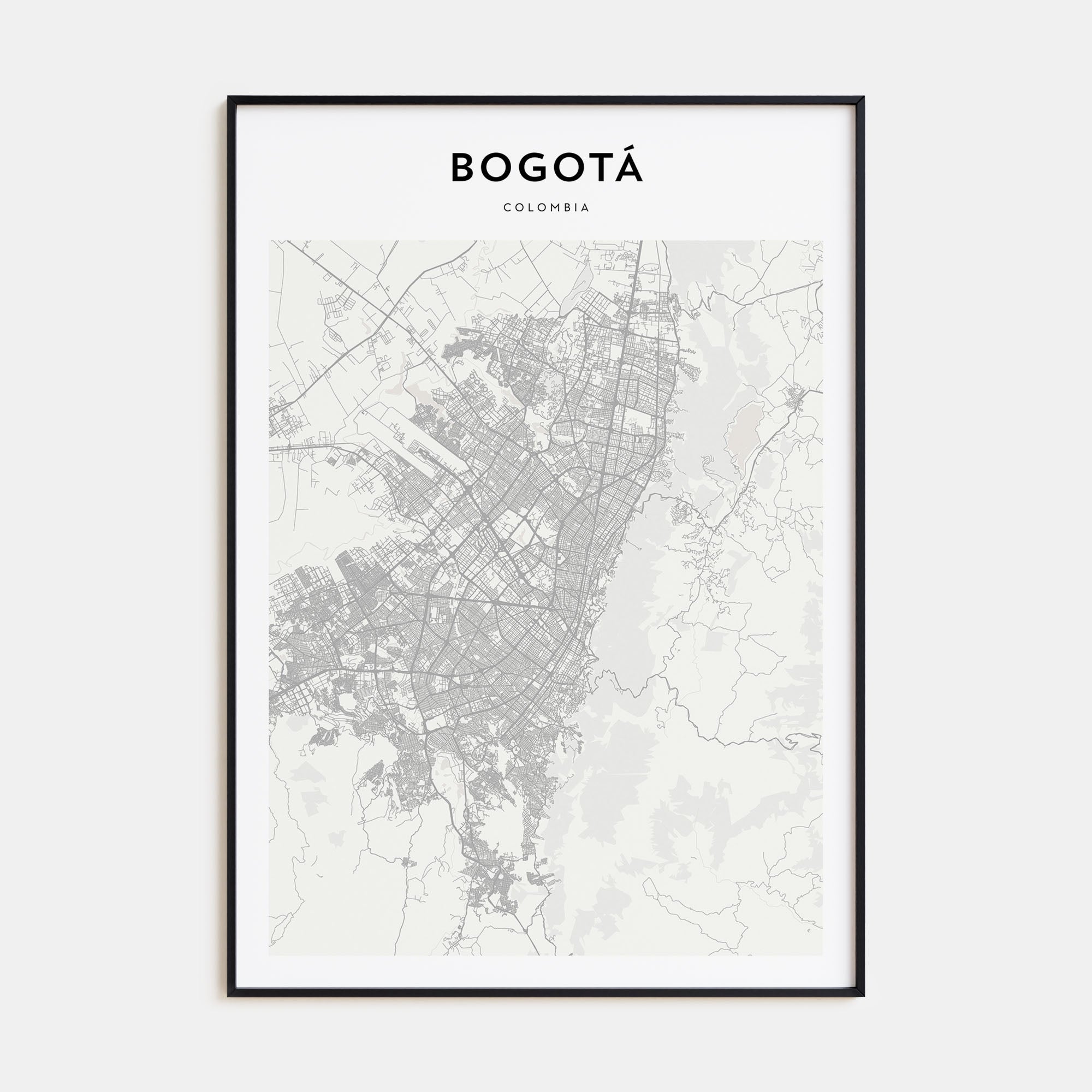 Bogotá Map Portrait Poster